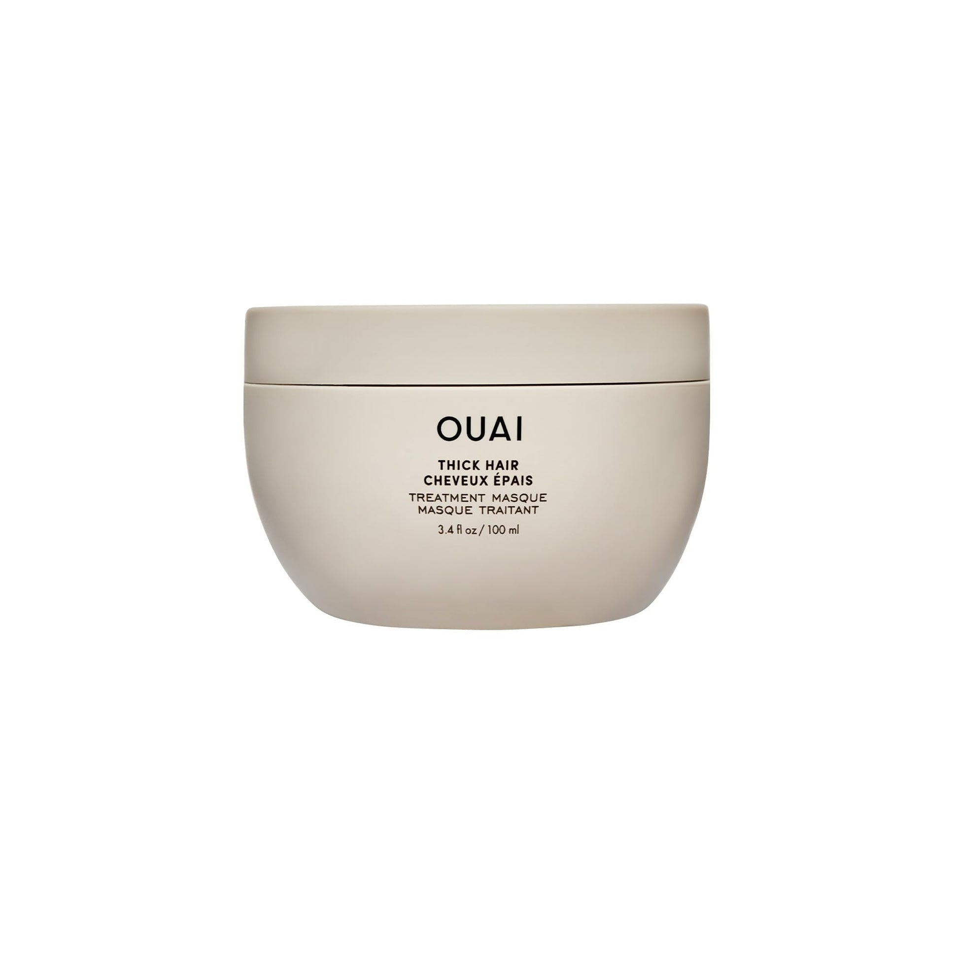 OUAI Thick Hair Mask - Treatment Masque with Almond Oil, Olive Oil, & Hydrolyzed Keratin to Restore Damaged Hair - Phthalate & Paraben Free Masque (3.4 Oz) - Maple Wellness Supplements