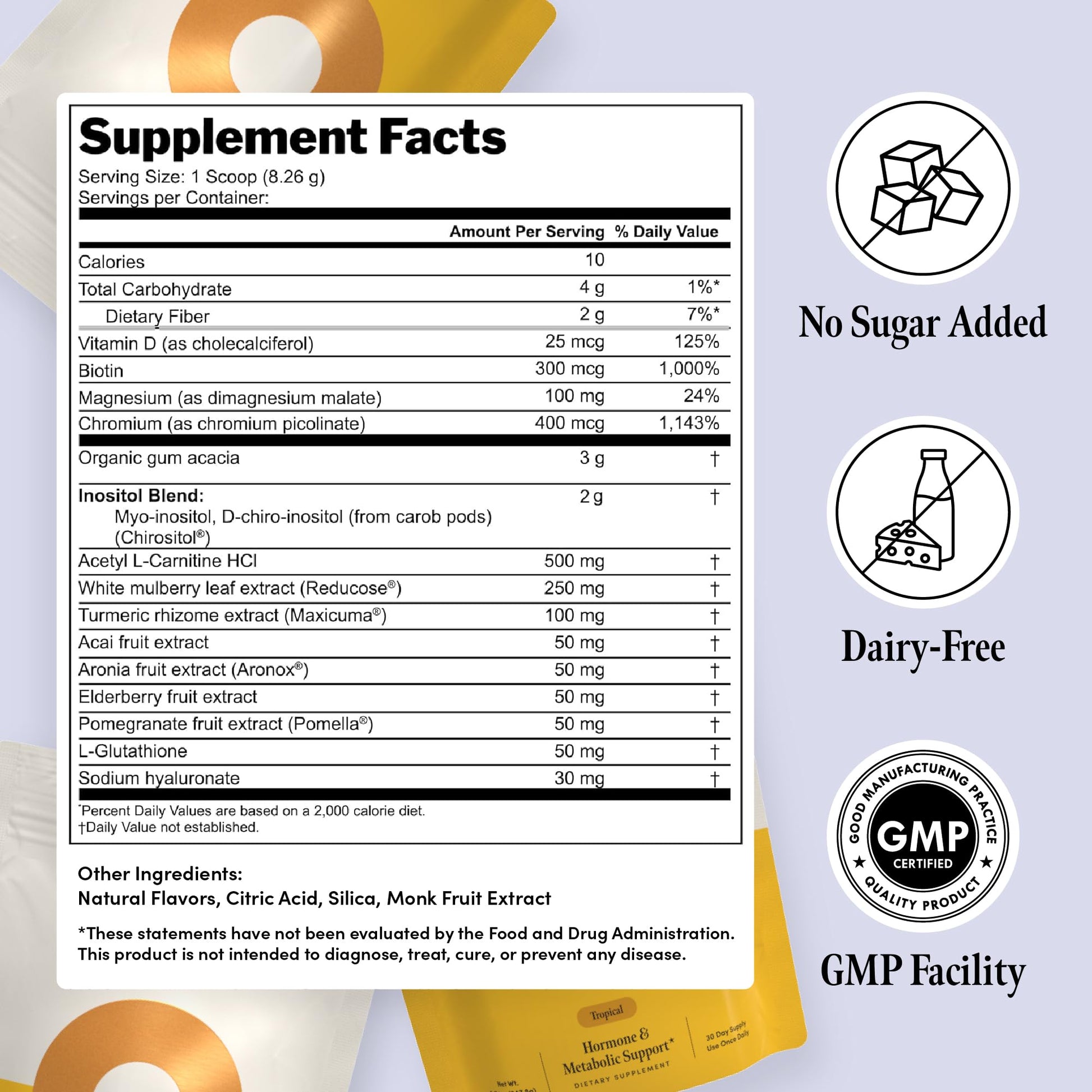 Ovii Metabolic Support for Women – Reducose® White Mulberry with Myo-Inositol & D-Chiro Inositol 40:1 Blend – Daily Wellness, Metabolic Balance & Appetite Control Supplement – 30 Servings, Tropical - Maple Wellness Supplements