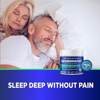 OWELL NATURALS Neuropathy Nerve Relief Cream - Maximum Strength Relief Cream for - Maple Wellness Supplements