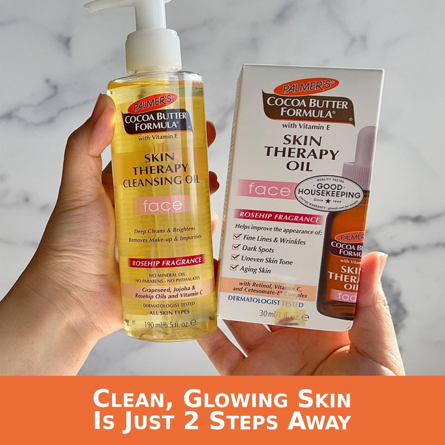 Palmer's Cocoa Butter Formula Skin Therapy Cleansing Oil, Gentle Makeup Remover with Rosehip Oil and Vitamin C, 6.5 Ounce - Maple Wellness Supplements