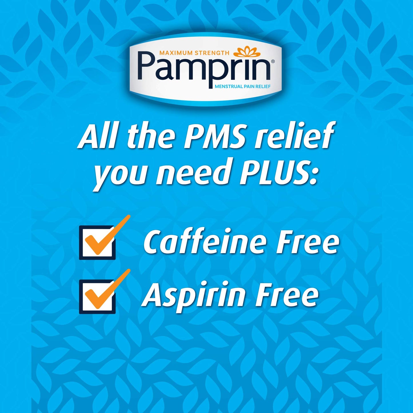 Pamprin Multi-Symptom Formula, with Acetaminophen, Menstrual Period Symptoms Relief including Cramps, Pain, Irritability and Bloating, 40 Caplets (Pack of 5) - Maple Wellness Supplements