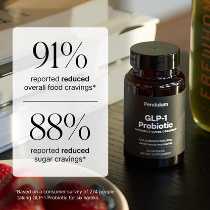 Pendulum GLP-1 Probiotic – Supports Appetite Control and Craving Management, Naturally | Improves Regularity & Gut Health with Akkermansia & Other Strains (30 Capsules) - Maple Wellness Supplements