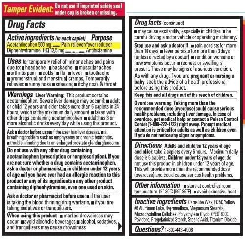 Percogesic Extra Strength Pain Relief | Aspirin Free Dual Action Relief | 40 Coated Caplets (6 Pack) - Maple Wellness Supplements