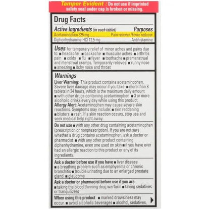 Percogesic Original Pain Relief | Aspirin Free Fast Acting Relief | 90 Coated Caplets (4 Pack) - Maple Wellness Supplements