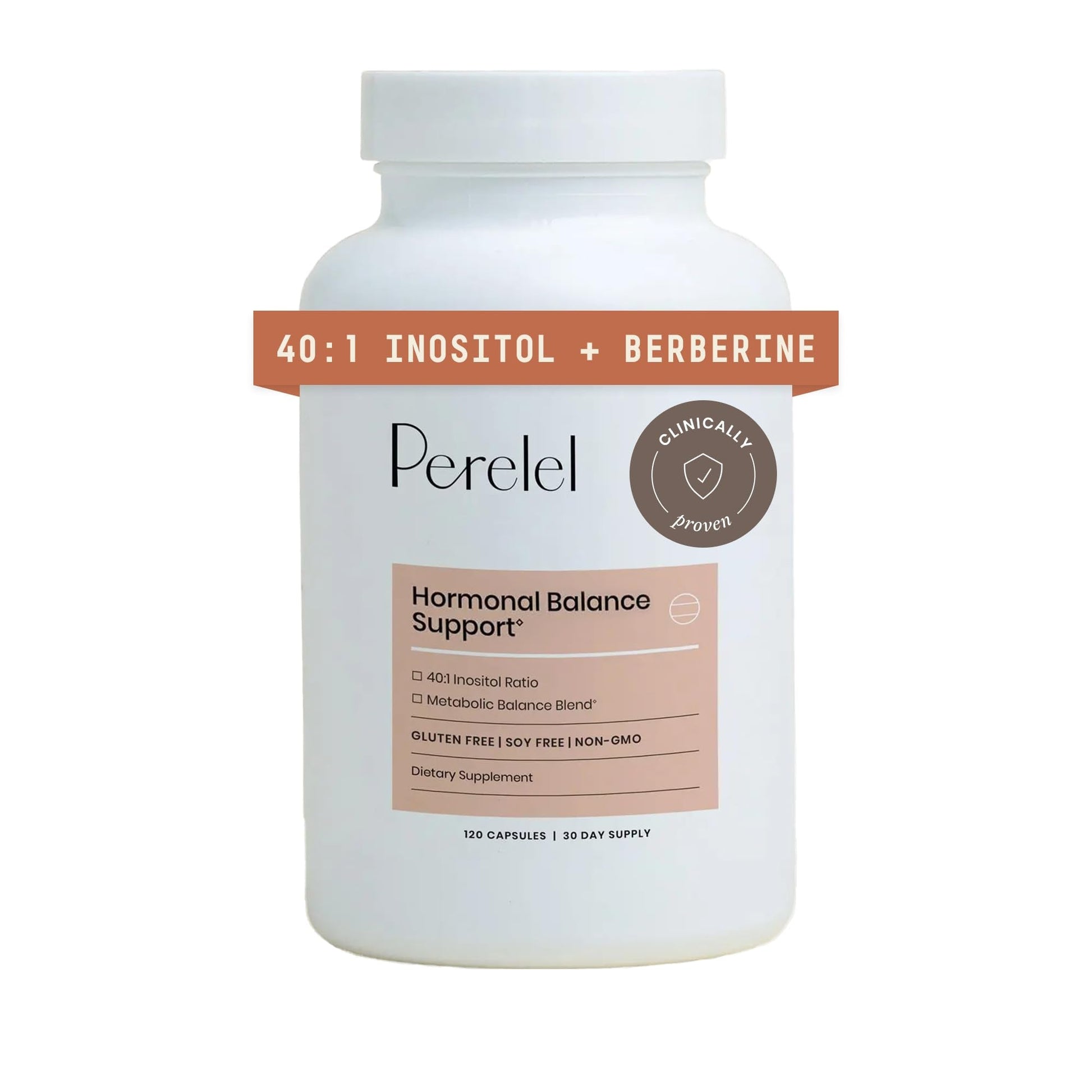 Perelel Hormone Balance Support, Myo & D Chiro Inositol, Womens Inositol Supplement with Berberine, Alpha Lipoic Acid, & Dim to Support Female Health, Soy, Dairy & Gluten Free, Non GMO, 120 Capsules - Maple Wellness Supplements