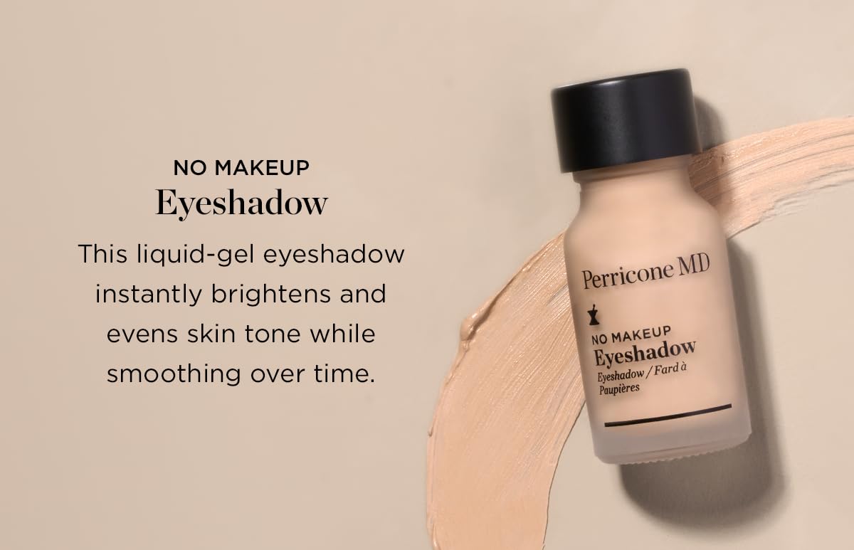Perricone MD No Makeup Liquid Eyeshadow - Hydrating Serum Texture - Crease-Proof Anti-Aging with Vitamin C - Smooths & Brightens Eyelids - Long-Wearing Satin Finish for All Ages, Shade 2, 0.3 fl oz - Maple Wellness Supplements