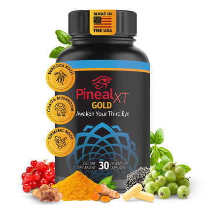 Pineal XT Gold + Pharaoh's Nectar - Pineal Gland Supplement Bundle – 24K Monoatomic Gold Ormus Drops, Pineal Gland Decalcification, Third Eye Awakening, Focus, Energy & Manifestation - Maple Wellness Supplements