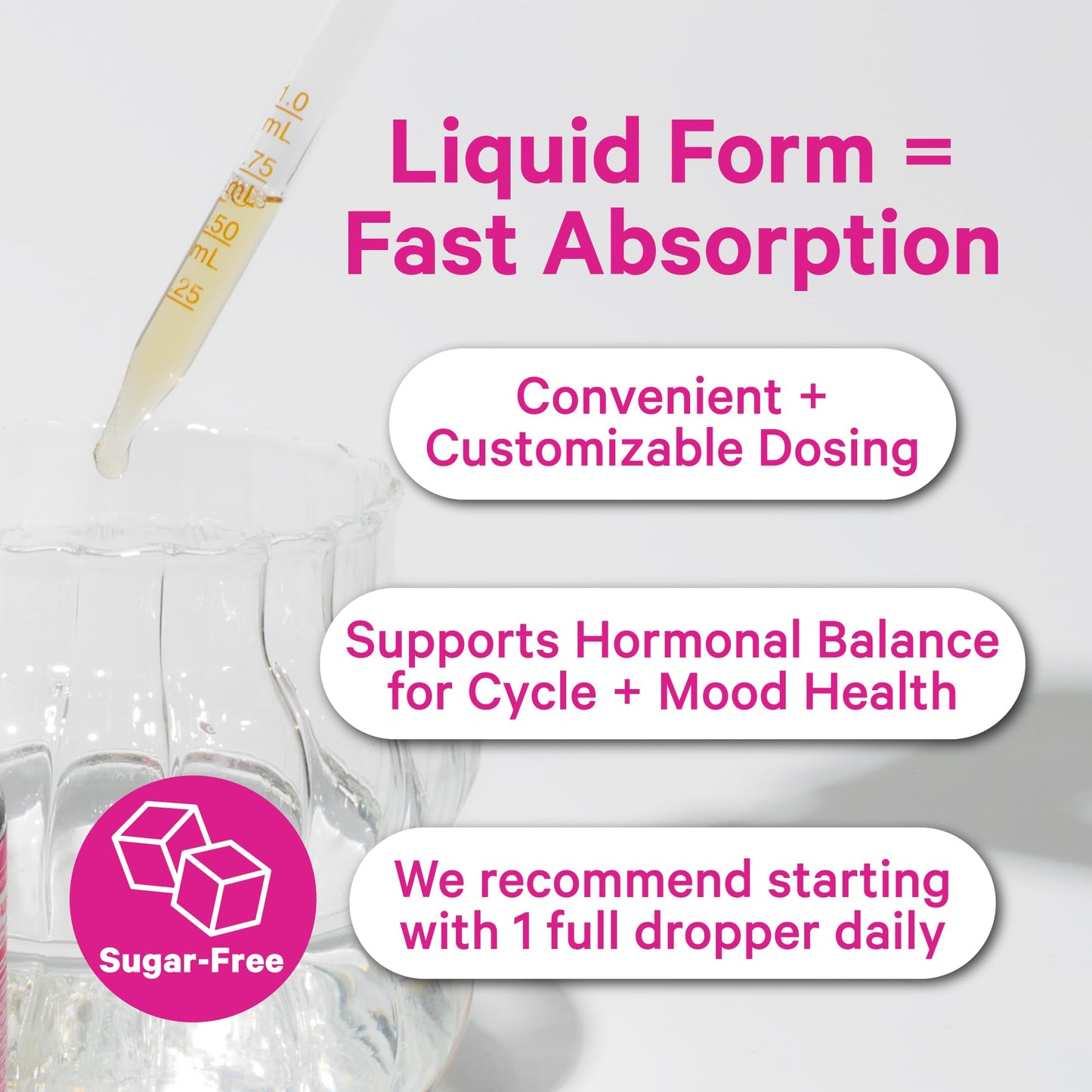 Pink Stork Hormone Balance Drops for Women - Supports Hormonal Health, PMS, Perimenopause & Mood, with Red Raspberry Leaf & Wild Yam - Liquid Supplement - Vegan, 2oz, 30 Servings - Maple Wellness Supplements