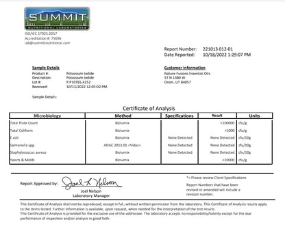 Potassium Iodide Tablets 130 mg (Pack of 2) - (120 Tablets) 10 Year Shelf-Life EXP 2034 to 2035 - Ki Pills - Yoduro de potasio - Nutri Supplements - Maple Wellness Supplements