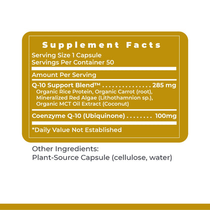 Premier Research Labs CoQ10 - Coenzyme Q10, Co Q 10 Supplement, 100mg Capsules, Ubiquinol Co Enzyme Q-10 with Red Algae & MCT Oil - 60 Vegetarian Capsules - Maple Wellness Supplements