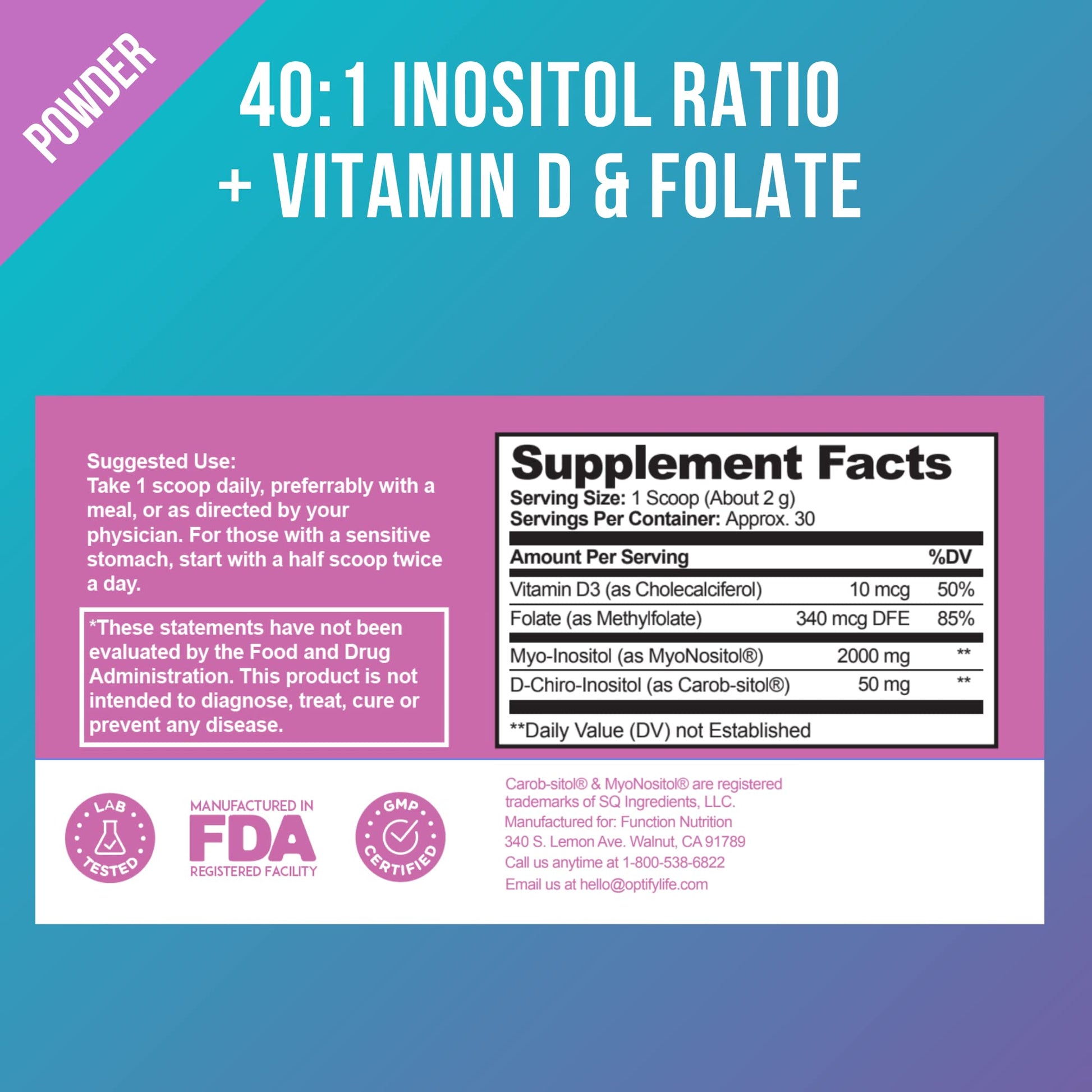 Premium Inositol Supplement Bundle - Myo-Inositol and D-Chiro Inositol Plus Folate - Maple Wellness Supplements