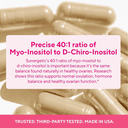 Premium Ovarian Health Support Supplement – Hormone Balance, Ovulation & Cycle Regularity - Myo-Inositol & D-Chiro Inositol Supplement for Women – 40:1 Inositol Ratio With Folate & DIM – 90 Capsules - Maple Wellness Supplements