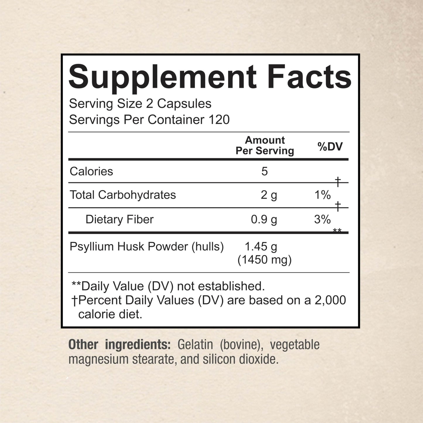 Premium Psyllium Husk Fiber Supplement 1450mg, 240 Capsules - Maple Wellness Supplements