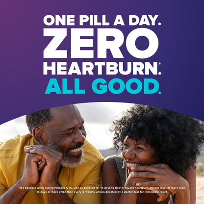 Prilosec OTC, Omeprazole Delayed Release 20mg, Acid Reducer, Treats Frequent Heartburn for 24 Hour Relief, All Day, All Night*, Heartburn Medicine, 20mg, 14 Tablets - Maple Wellness Supplements