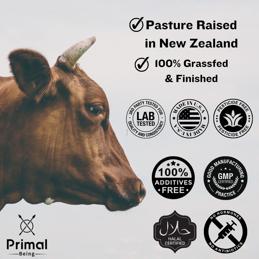 Primal Being Grassfed Beef Colostrum - Supports Immune Function, Gut Health, Hair - Maple Wellness Supplements