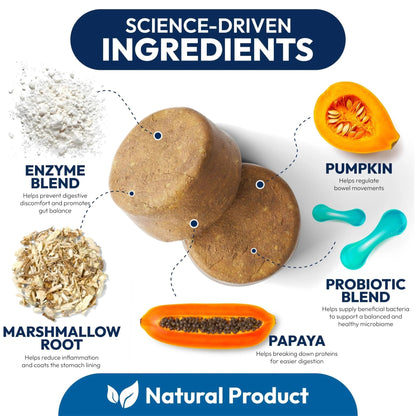 Probiotics for Dogs - 170 Dog Probiotics Chews - Digestive Enzymes & Prebiotics - Support Gut Health, Diarrhea, Gas & Constipation Relief - Itchy Skin, Allergies, Yeast Balance - Advanced Supplement - Maple Wellness Supplements