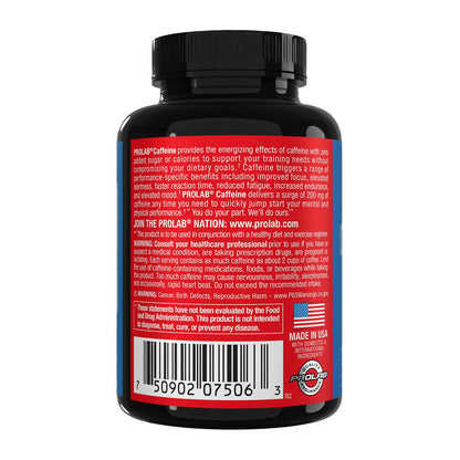 ProLab Caffeine Tablets 200mg - 200ct | Energy Support, Helps Enhance Endurance & Mental Focus, Reduce Fatigue, Pre-Workout, Extra Strength - Maple Wellness Supplements