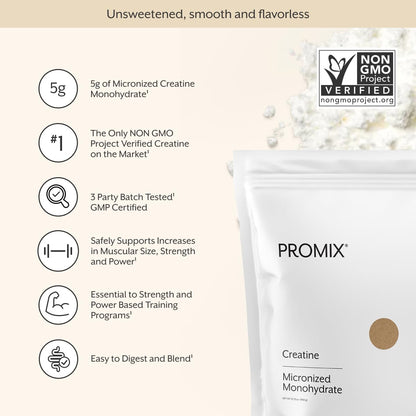 ProMix Nutrition Creatine Monohydrate Travel Packs, 5g of micronized Clean Creatine for Men and Women, Supports Muscle Growth & Recovery, Vegan - 30 Servings - Maple Wellness Supplements