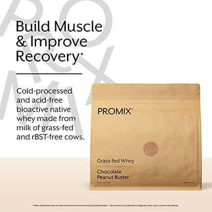 Promix Whey Protein Powder, Chocolate Peanut Butter - 2.5lb Bulk - Grass-Fed & 100% - Maple Wellness Supplements