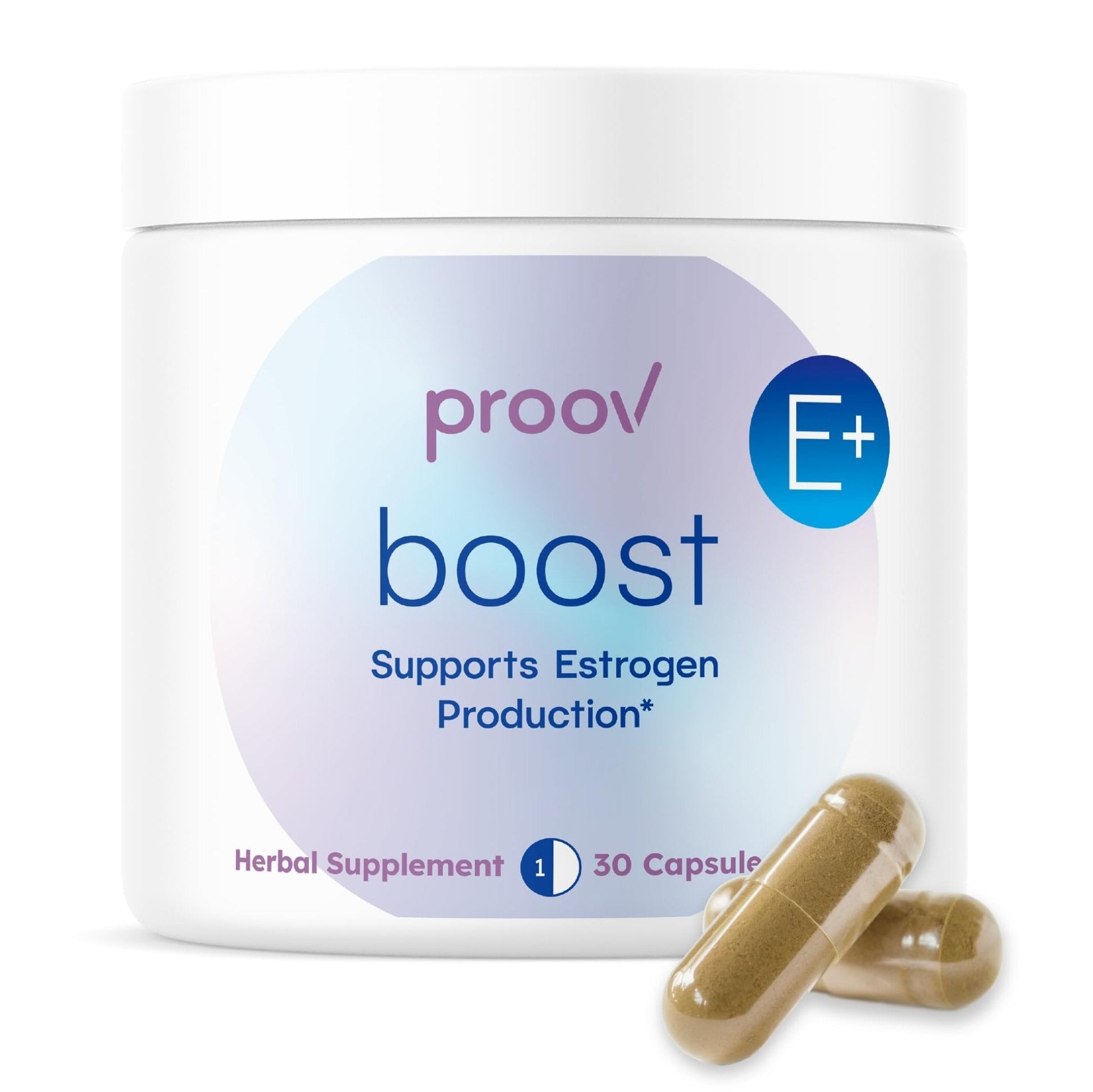 Proov - Boost Supplement for Women - Promotes Estrogen Production - Fertility & Menopausal Support for Women - Hormonal Balance - Evening Primrose Oil Red Clover, Dong Quai, Black Cohosh - 30 Capsules - Maple Wellness Supplements