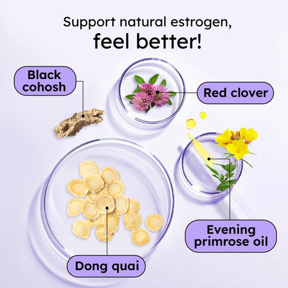 Proov - Boost Supplement for Women - Promotes Estrogen Production - Fertility & Menopausal Support for Women - Hormonal Balance - Evening Primrose Oil Red Clover, Dong Quai, Black Cohosh - 30 Capsules - Maple Wellness Supplements