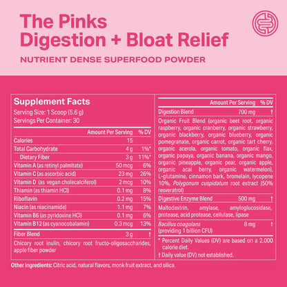 Proper, The Pinks Digestion and Bloat Relief. Drink Mix with Gut Health Probiotics, Prebiotics, Beet Root & Enzymes for Digestive Support. Bloating and Microbiome - Maple Wellness Supplements