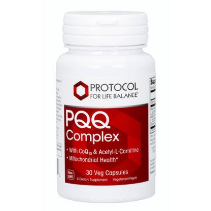 PROTOCOL FOR LIFE BALANCE PQQ Complex - Mitochondrial Health - with CoQ10 & L Carnitine - B Vitamin - Supplement for Energy - 30 Veg Caps - Maple Wellness Supplements