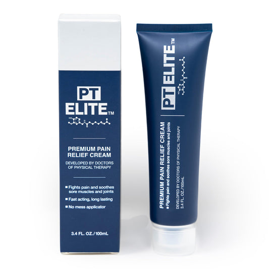 PT Elite Premium Pain Relief Cream, with Capsaicin, Menthol & Arnica, Arthritis, Knee, & Back Pain Relief, Soothes Sore Muscles & Joints, Reduces Stiffness, Non-Greasy, Topical Analgesic, 3.4 oz - Maple Wellness Supplements