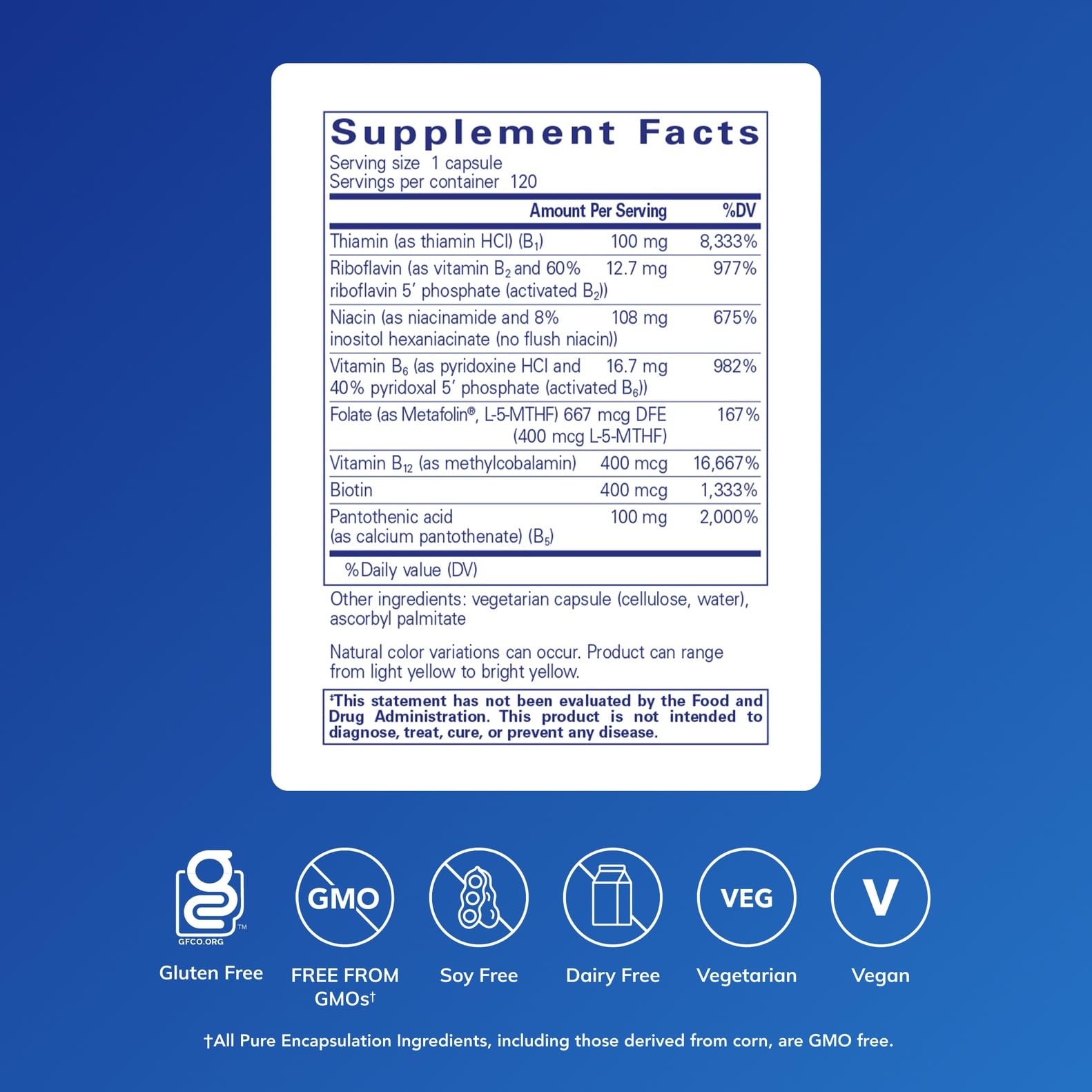 Pure Encapsulations B-Complex Plus - B Vitamins Supplement to Support Neurological Health, Cardiovascular Health, Energy Levels & Nervous System Support - Maple Wellness Supplements