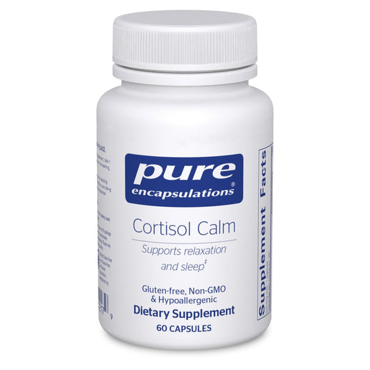 Pure Encapsulations Cortisol Calm - Supports Cortisol Health & Relaxation - Contains Ashwagandha & L-Theanine - Restful Sleep - 60 Capsules - Maple Wellness Supplements