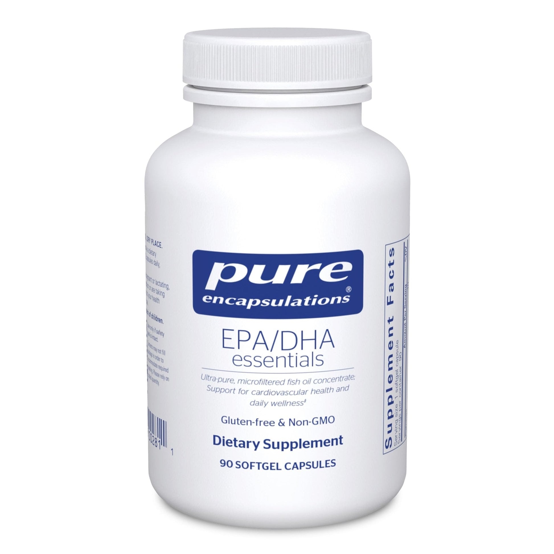 Pure Encapsulations EPA/DHA Essentials - Fish Oil Concentrate Supplement to Support Cardiovascular Health - Premium EPA & DHA Supplement - Maple Wellness Supplements