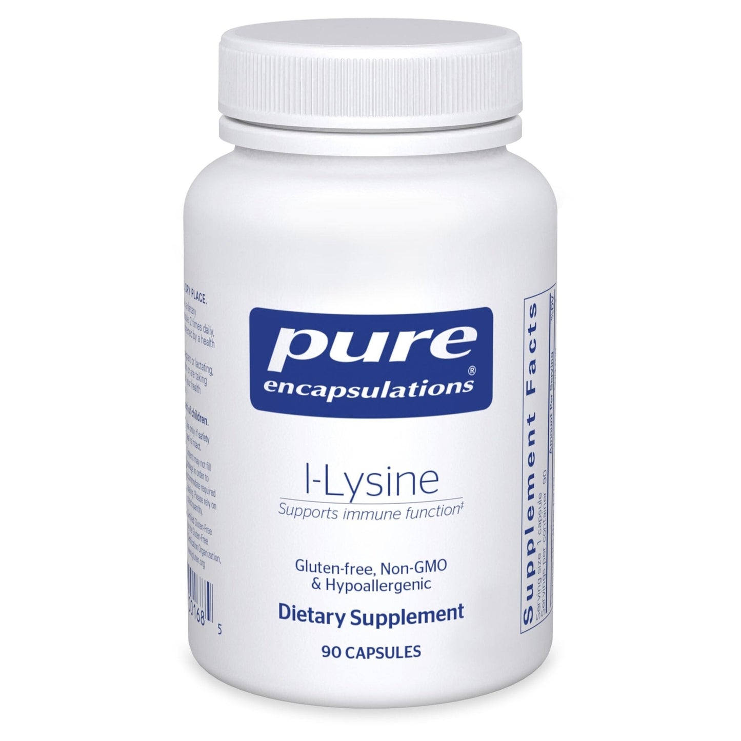 Pure Encapsulations L-Lysine - Essential Amino Acid Supplement for Immune Support & Gum, Lip Health* - with L-Lysine HCl - 90 Capsules - Maple Wellness Supplements