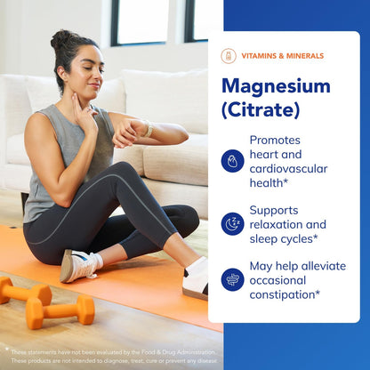 Pure Encapsulations Magnesium (Citrate) - Supplement for Sleep, Heart Health, Cognitive Health, Bone Health, Energy, Muscles, and Metabolism* - with Premium Magnesium - 180 Capsules - Maple Wellness Supplements