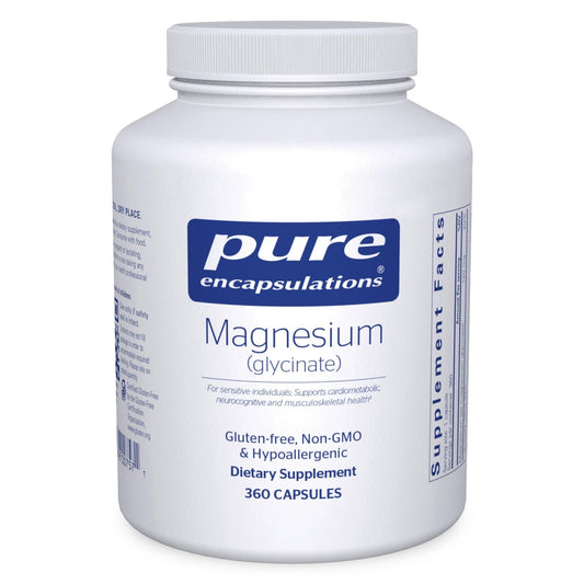 Pure Encapsulations Magnesium (Glycinate) - Supplement to Support Stress Relief, Sleep, Heart Health, Nerves, Muscles, and Metabolism - Maple Wellness Supplements