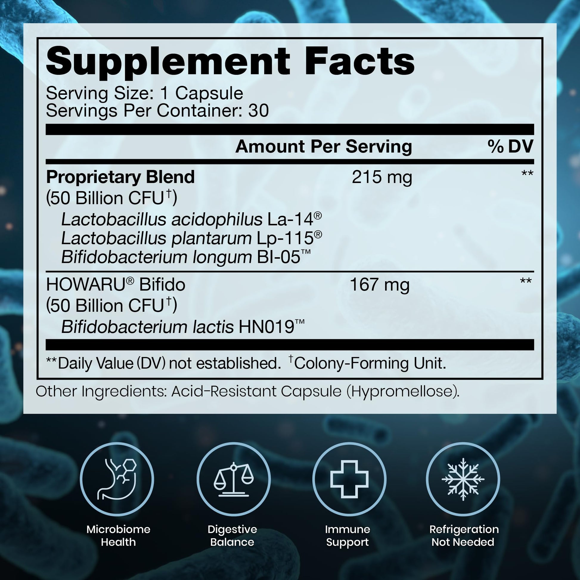 Pure Therapro Rx Power Probiotic 100B | 30 Acid Resistant Capsules - 1 Month Supply | 4 Proven Strains 100 Billion CFU | Flora Balance & Digestion - Maple Wellness Supplements