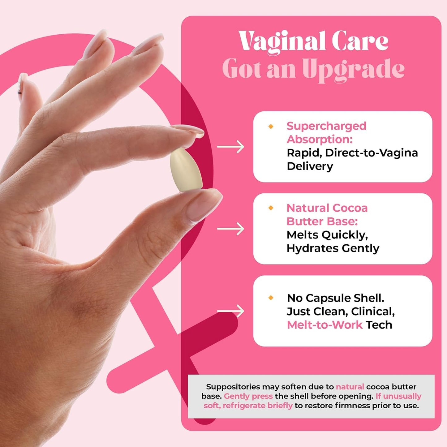 PURE WOMAN - pH-ighter Vaginal Boric Acid Suppositories for Women - Hyaluronic Acid - 4 in 1 Vaginal Suppositories for Discomfort, Dryness, Odor & pH Balance- Full Vaginal Health Care - 10ct - Maple Wellness Supplements