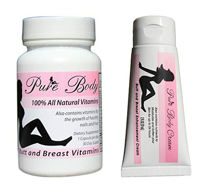 PureBody Vitamins and PureBody Cream Combo "Bundle of Joy" - The Best Butt - Maple Wellness Supplements