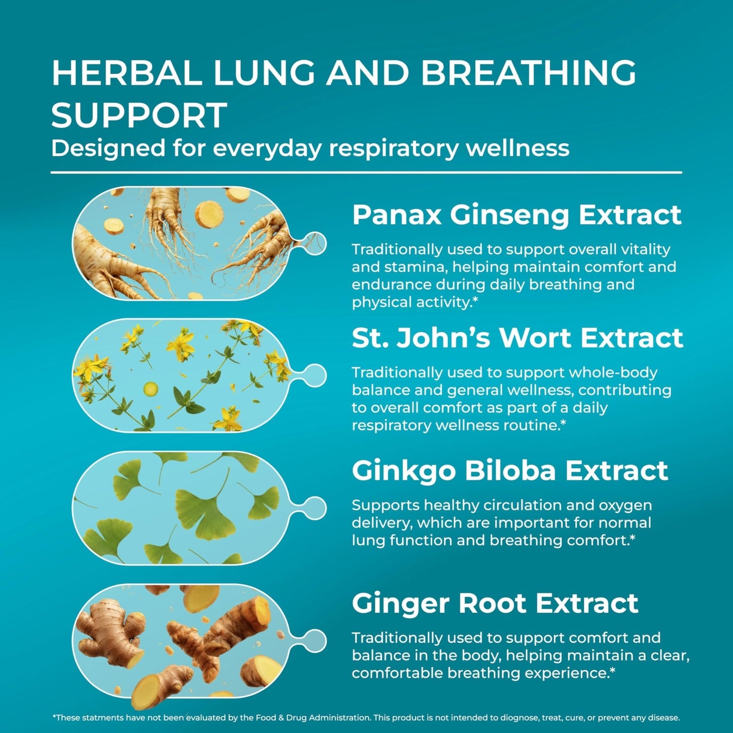 PUREHEALTH RESEARCH BreatheCore - Lung Detox for Smokers - Lung Cleanse & Support Supplement for Women & Men - Ginger Root, Ginkgo Biloba, St Johns Wort, Panax Ginseng & More - 60 Capsules - Maple Wellness Supplements