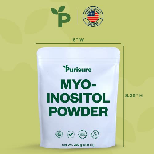 Purisure Myo-Inositol Powder, 250g, Fertility, Hormonal Balance and Ovarian Support - Maple Wellness Supplements