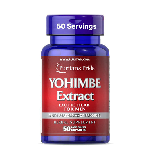 Buy ​Puritan's Pride Yohimbe Exotic Herb for Men 250 mg (1000mg Equivalent), Dietary Supplement, 50 Rapid Release Capsules - AmeriHealth Global Supplements