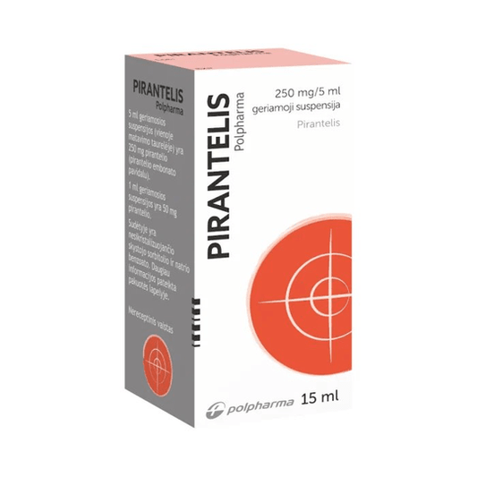 Buy ​PYRANTEL Polpharma 250 mg/5 ml oral suspension, 15ml - roundworm disease treatment - AmeriHealth Global Supplements