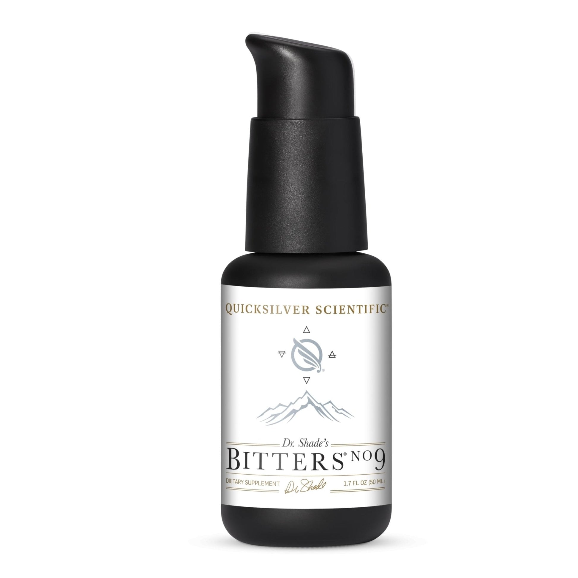 Quicksilver Scientific Dr. Shade's Bitters No. 9 - for Digestion - Fast Acting Liposomal Digestive Bitters with Milk Thistle, Burdock Root & Juniper Essential Oil - Digestive Support (50ml) - Maple Wellness Supplements