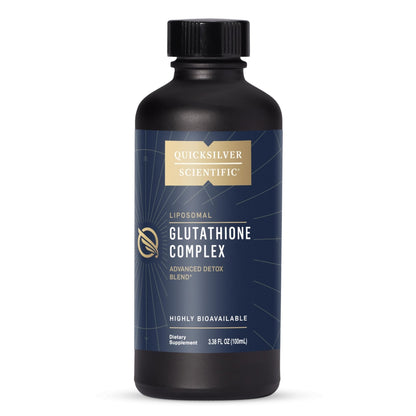 Quicksilver Scientific Glutathione Complex - Superior Absorption Antioxidant Supplement with Liquid Glutathione & Milk Thistle - Vitamin B Complex - Supplement for Daily Use (3.38 fl oz) - Maple Wellness Supplements