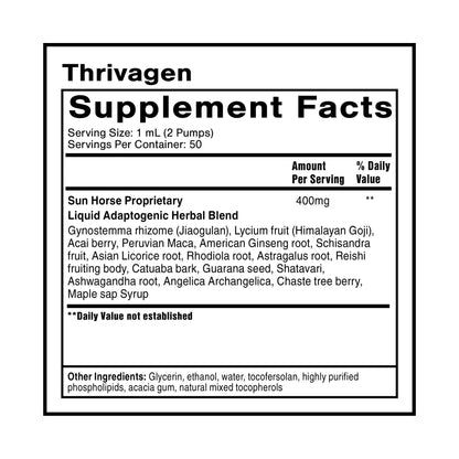 Quicksilver Scientific Thrivagen - Women's Health Supplement with 15 Energy, Hormone Balance & Adrenal Support Botanicals - Adaptogenic Herbs with Shatavari, Rhodiola & Maca Root (1.7oz / 50ml) - Maple Wellness Supplements