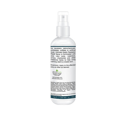 Radiation Burn Relief Spray - Calendula Spray for Radiation Treatment, Unscented, Fragrance Free, Natural Organic Plant Based Moisturizing Soothing Relief for Itchy and Sensitive Skin – 4 ounces - Maple Wellness Supplements