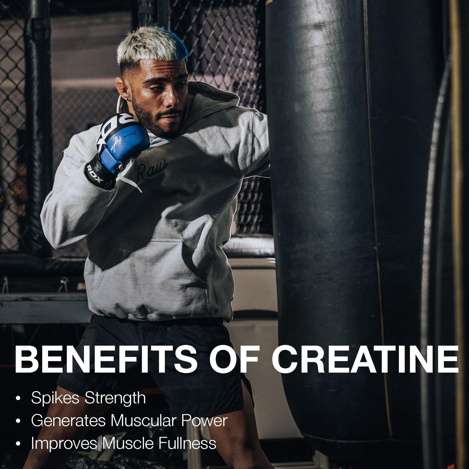 RAW Nutrition Creatine Monohydrate Powder, Unflavored (30 Servings) - Micronized Creatine Monohydrate Supplement for Workout Performance, Build Muscle & Strength - Maple Wellness Supplements