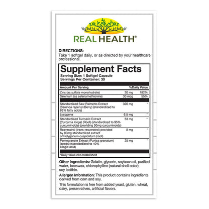 Real Health The Prostate Formula - Prostate Health Supplements for Men, Saw Palmetto Formula for Healthy Bladder and Urinary Support, - Maple Wellness Supplements