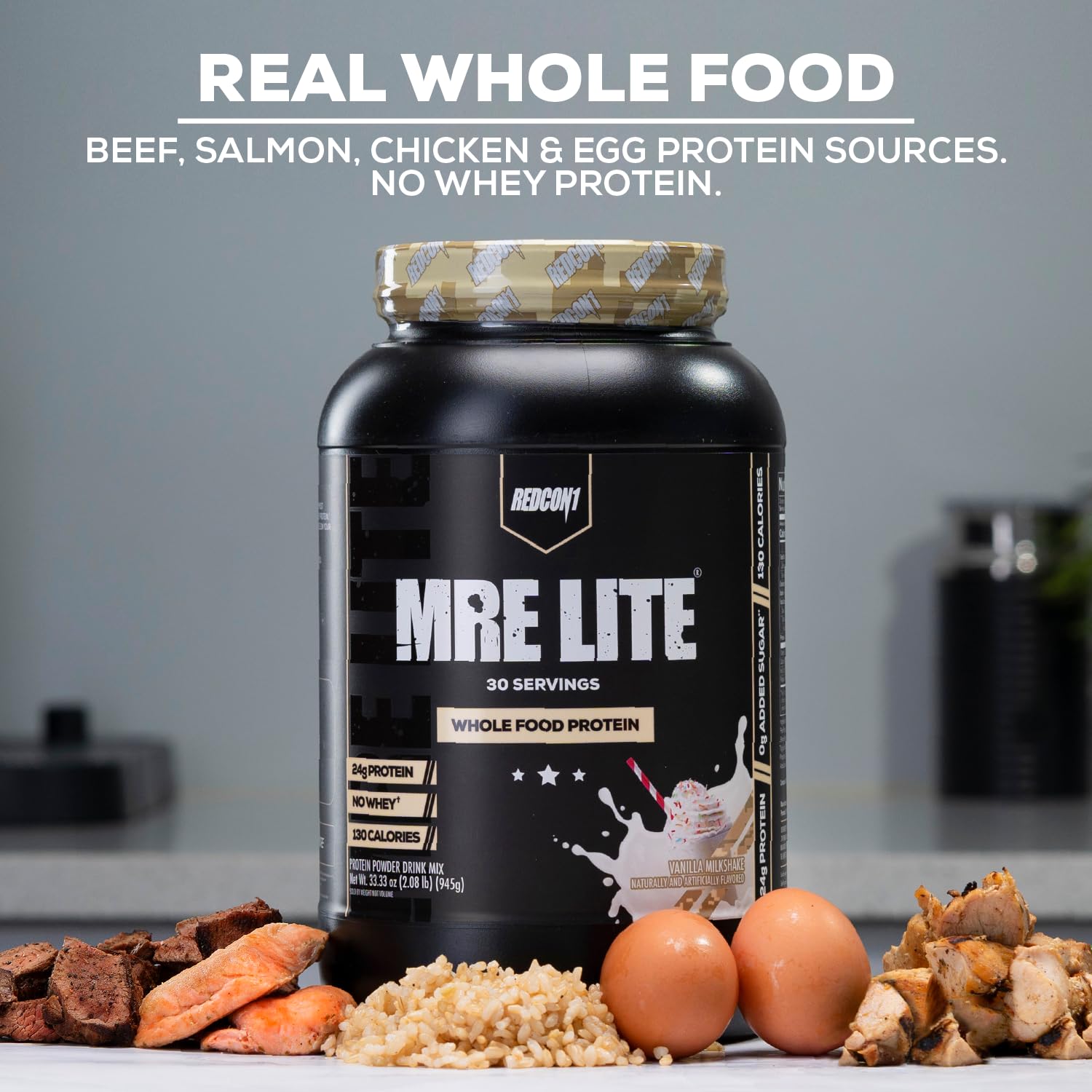 REDCON1 MRE Lite Whole Food Protein Powder, Oatmeal Chocolate Chip - Low Carb - Maple Wellness Supplements