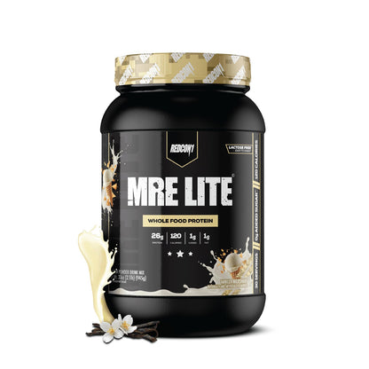 REDCON1 MRE LITE Whole Food Protein Powder, Vanilla Milkshake - Lactose Free & Sugar Free Meal Replacement with Animal Protein Blends - Easy to Digest Formula - Only 1g Carb per Serving (30 Servings) - Maple Wellness Supplements