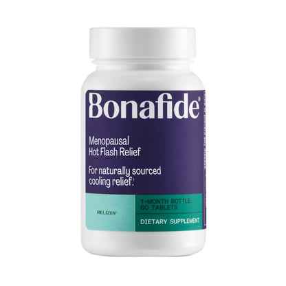 Relizen by Bonafide. Relief from Menopausal Hot Flashes & Night Sweats. — 1-Month Supply (60 Tablets) - Maple Wellness Supplements